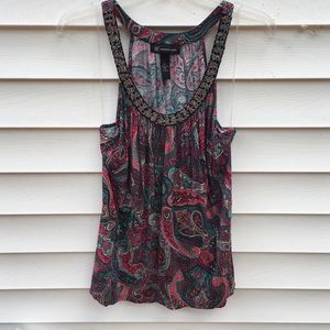 INC ladies top size M beading embellished